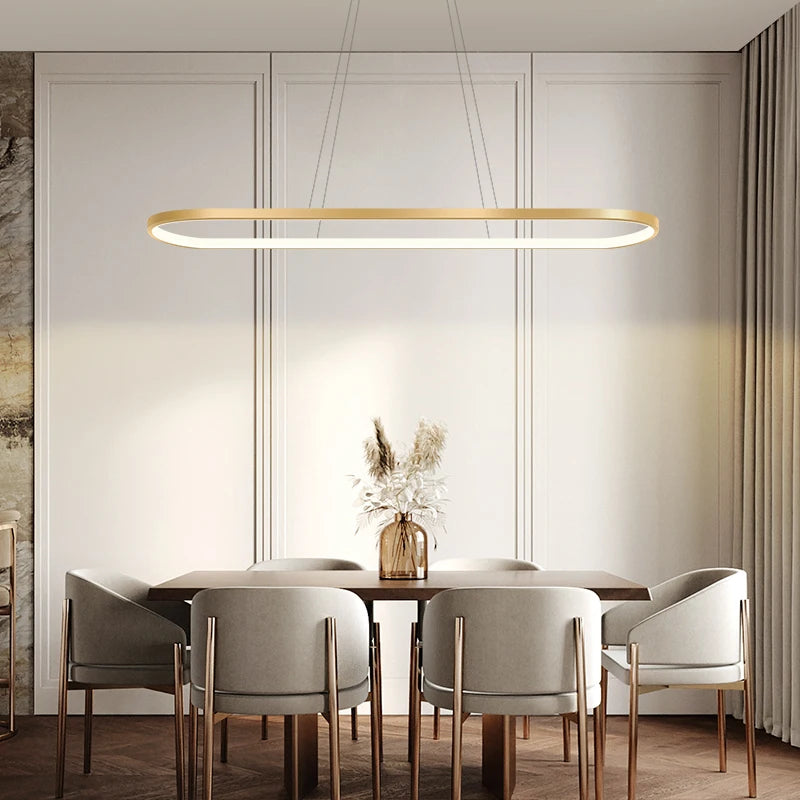 Modern LED Pendant Light Minimalism Line Lamp For Living Room Dining Room Bedroom Hanging Chandelier Home Decoration Lighting