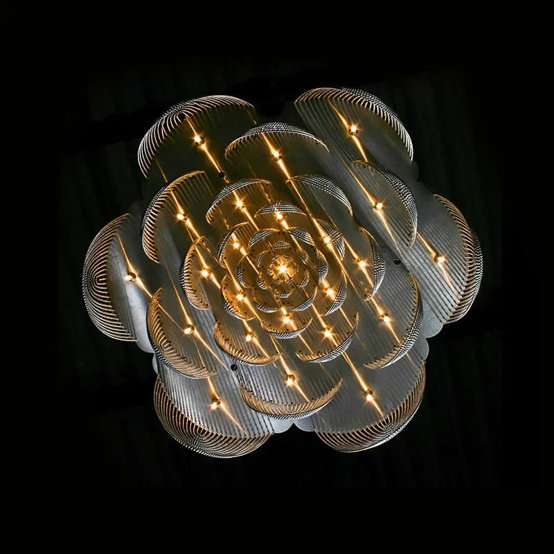 American Black Steel LED G9 Pendant Lights Living Room Silver Tassel  Lamp Lustre Led Light Villa Foyer Lighting Fixtures
