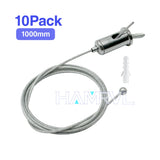 DIY Hexagon Garage LED Tube Accessories & Connector Set (110-240V) - Suspension Wire Cable Kit for Honeycomb Workshop & Barber Shop Lighting