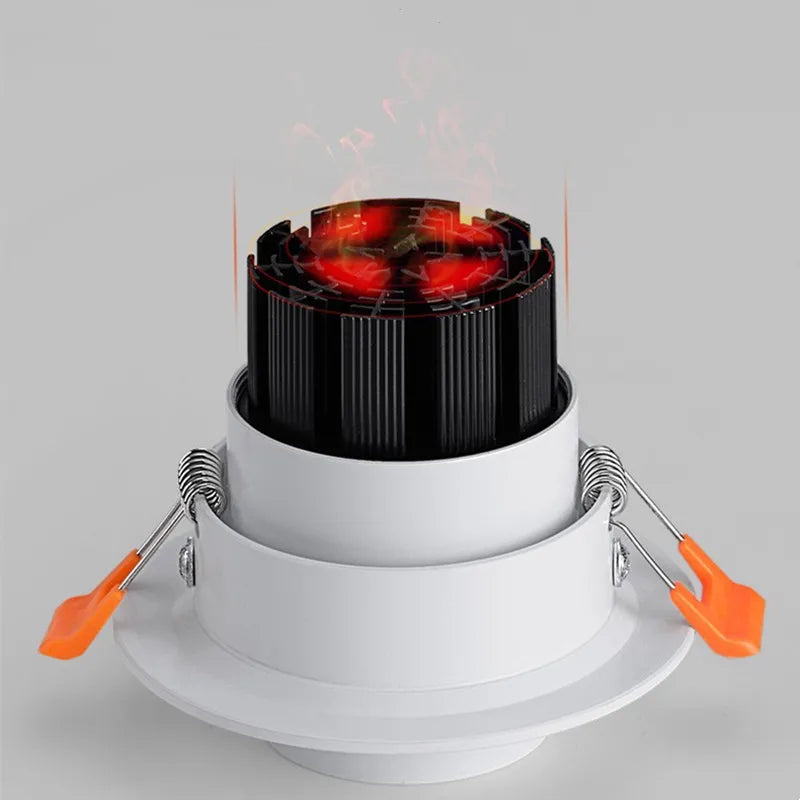 Embedded LED zoom spotlights, COB downlights, background wall aisle ceiling lights, adjustable 9W12W15W indoor lighting fixtures