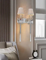 Luxury European Crystal LED Wall Lamp - Retro Decorative Sconce Light Fixture for Villa Living Room, Bedroom Bedside & Dining Room