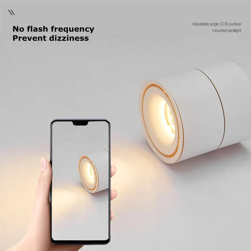 350° rotation 90° up and down folding adjustable light mounting and track spotlights suitable for home merchants 10W,12W,15W,18W