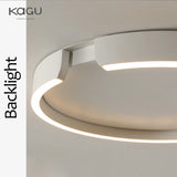 Rose Gold LED Ceiling Light - Modern Circular Dimmable Flush Mount Lamp