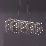 Nordic Creative Rectangular Luminaire Starry Chandelier Minimalist Front Desk Clothing Store Bar Rectangular Lighting