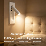 Full Spectrum Eye-Protection LED Wall Lamp - Rotatable Bedside & Study Reading Light