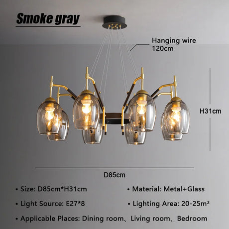 Nordic Pendant Lamp For Living Room Hall Bedroom Vintage Led Farmhouse Chandelier Interior Home Decors Ceiling Lighting Fixture
