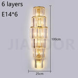 Luxury Crystal LED Wall Lamp - Sconce Light Fixture for Villa, Club, Banquet Hall, Living Room Background & Corridor
