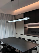 Linear Dining room chandelier kitchen island lighting dining table bar lamp led long strip modern lamp glass Pendant light black