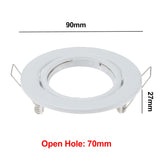 Round Adjustable LED Recessed Frame - Metal Spotlight Fitting for GU10 & MR16