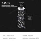 Chandelier Over the Dining Table Kitchen Island Pendant Light Dining Room Butterfly Design Chandelier Crystal Hanging Lamp