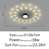 Modern Rotating Pen Tip LED Ceiling Light - Creative Sculptural Art Chandelier