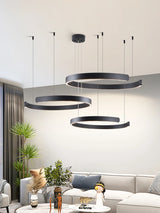 Nordic modern chandelier simple ring light led pendants round lamps