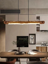 Minimalist Wood Pendant Lights Japanese Style Kitchen Bar Dining Room Hang Lamp Cord Adjustable Warm New Design