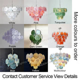 Modern Murano Glass Disc Chandelier Metal Gold Silver Dimmable Ceilings Lustre for Restaurant Hotel Bedroom