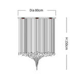 Crystal Stone Large LED Chandelier - Luxury Long Staircase Hanging Lamp