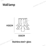 Modern Silver Branch Chandelier, Murano Horseshoe Glass Shade Lustre, Dimmable Pendant Lamp for Dining Room, Decor for Ceilings