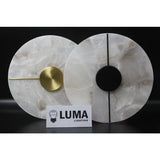 Modern Luxury Creative Natural Marble Copper Wall Light - Alabaster Marble Wall Sconce for Bedroom Bedside Living Room Aisle