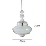 Italian Designer Industrial Water Grain Galss Glass Lamp Dining Room Hanging Lights Staircase Kitchen Island Lighting