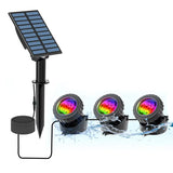Solar Underwater RGB LED Landscape Spotlight (IP68 Waterproof) - Outdoor Solar Light for Ponds, Pools, Gardens & Aquariums