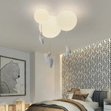 Designer Polar Bear Cartoon Pendant Chandelier - LED Resin Kid's Room Light