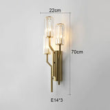 Nordic All-Copper Crystal LED Wall Lamp - Retro Luxury Sconce Light Fixture for Living Room Background, Bedroom Bedside & Villa Decor