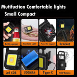 Portable LED Torch Mini Powerful Flashlight Waterproof Torch Pocket Work Light Multifunctional LED Lantern Camping Fishing Light