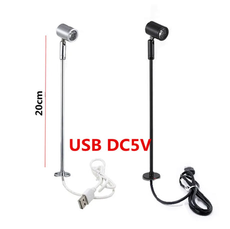 LED USB Spotlight 3W DC5V Mini Led Ceiling Down Lights Jewelry 220V 12V Interface Shop Cabinet Interior Toy Decoration Desktop