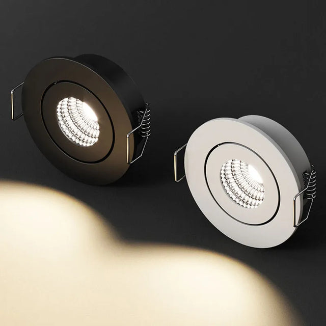 Dimmable Led Downlight COB Ceiling Spot Light 3w 85-265V Recessed Indoor Ceil Lamp Angle Adjust Under Cabinet Jewellery Wardrobe