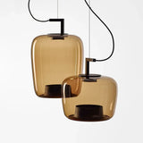 Nordic Glass Pendant Light - Minimalist Art Hanging Lamp for Bedroom & Bedside