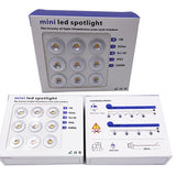 Mini LED 12V Recessed Ceiling Downlights 1W Dimmable Spotlight Black White Showcase Bedroom Party KTV DJ Stairs Spot Lights