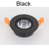 Aluminum Round LED Dimmable Ceiling Downlight 1W 3W AC85-265V  Recessed LED Spot Light Led Bulb Cutout 50mm With Driver