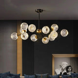 2026 for Nordic LED crystal spherical ceiling chandelier for dining living room bedroom luxury main light simple indoor
