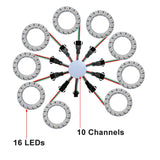 LED Sparkle Ring Light Circle Module WS2812B Individually Addressable RGB Atmosphere Lamp 17 Key Music Remote Control for Party