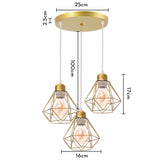 Industrial Pendant Light Led Adjustable Hanging Lamp Shade for Home Kitchen Metal Cage Pendant Lighting for Island Dining Room