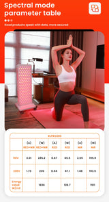 Red light therapy bluetooth function red light therapy 8 wavelengths red light therapy panel with touch screen