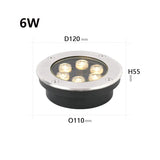 Ultra-Thin IP67 Waterproof LED Buried Light - 3W 5W 9W Outdoor Garden Path Spotlight