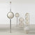 Pierre Garrault Desk Lamp LED Metal Chrome Light Living Room Hotel Room White Acrylic Ball Lights Home Art Deco Art Work Light