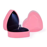 Creative Heart-Shaped LED Light Jewelry Box - High-End Proposal & Ring Display Case