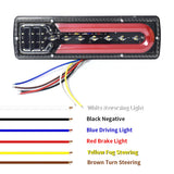 2Pcs LED Taillights Assembly - Universal Turn Signal Brake Stop Reversing Light