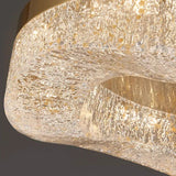 Luxury Gold Lustre Crystal Chandelier Rounded Copper Ceiling Lamp for Dining Living Room Bedroom Home Decoration
