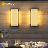 Solar Wall Light (Stainless Steel, Waterproof) - Black Outdoor Auto On/Off LED Sconce Lighting Fixture for Balcony, Patio, Garden & Villa Gate Decor