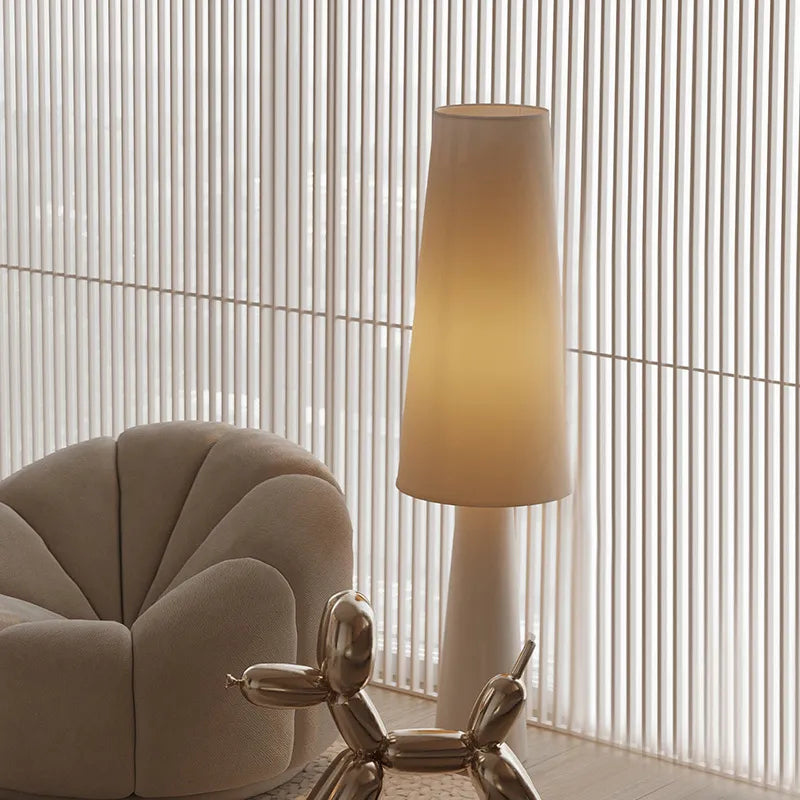 Japanese Style Cloth Floor Lamp Living Room Bedroom Study Floor Light Artistic Standing Lamps  Living Room Cloth Vertical Lamp