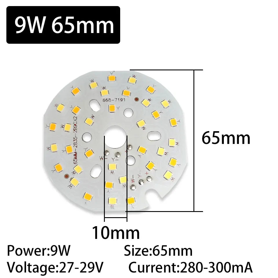 LED Bead Ceiling Lamp Renovation Lamp Board Circular Dual Color Dimming Bulb 3W 5W 7W 9W 12W 18W 24W Down Lamp SMD Light Source