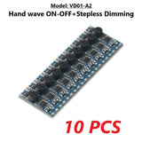 Dimmable touchless hand sweep wave wardrobe cabinet PIR induction sensor switch