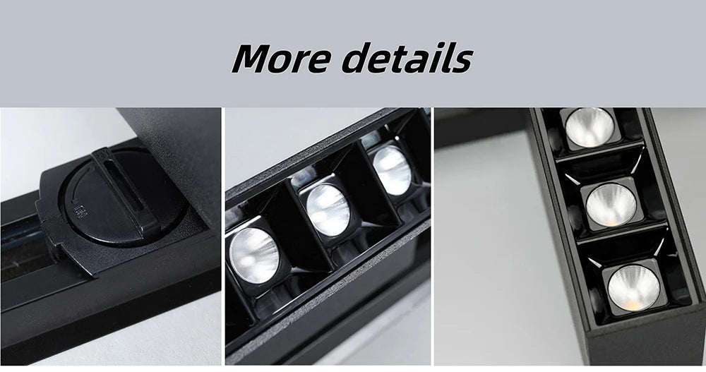LED Track Light Spotlight Grille Light Surface-mounted Ceiling Light Black White 10W20W Dimmable Commercial Home Indoor Lighting