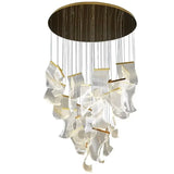 Nordic Lighting Guide LED Chandelier Duplex Rotating Stairs Postmodern Chandelier Creative Restaurant Pendant Light LED