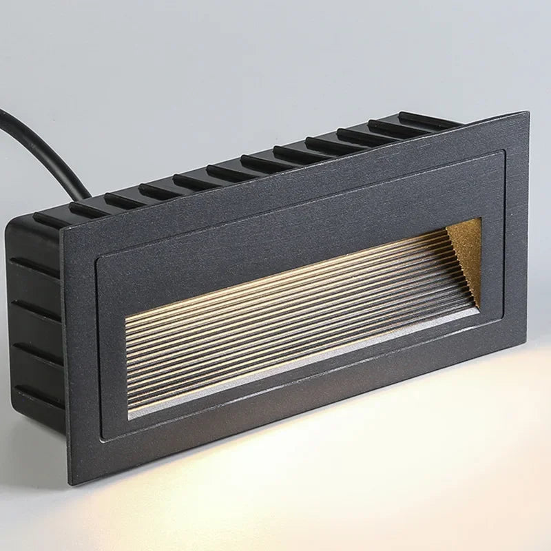 Outdoor Waterproof IP65 footlight Lighting Recessed Wall Lamp LED Embedded Wall Light for Step&Stair Balcony Garden Porch Yard