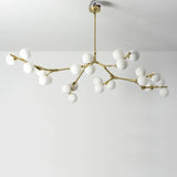Modern Tree Branches Led Chandelier Glass Balls Hanging Chandelier Living Room Decoration Dining Room Bedroom Indoor Lighting
