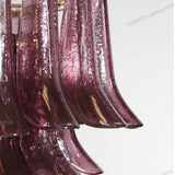 Modern Silver Branch Chandelier, Murano Horseshoe Glass Shade Lustre, Dimmable Pendant Lamp for Dining Room, Decor for Ceilings