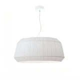 Nordic Fabric Art Annular LED Pendant Light (60cm/80cm) - Modern Simple Ring Ceiling Chandelier Lamp Fixture for Living Room, Bedroom & Hotel Decor